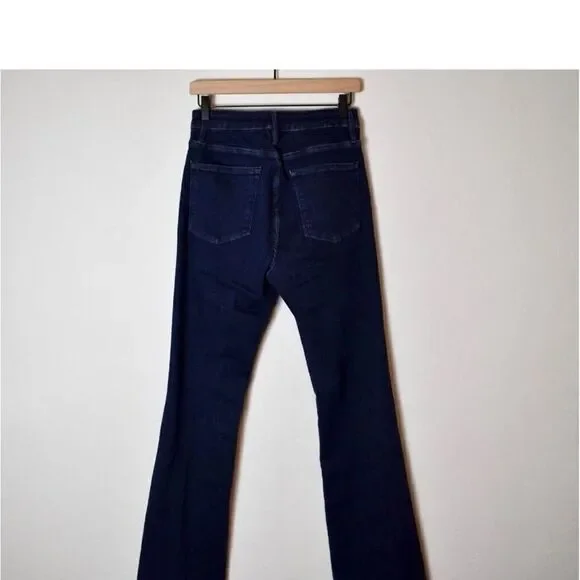 NWT FRAME Le One Flare High Rise Stretch Denim Jeans In Keller Blue Size 2 - Picture 10 of 11